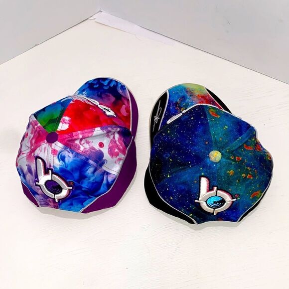 Colorful Bang Baseball Caps Set Of Two Embroidered Color Splash And Fingerpaint - Picture 5 of 6